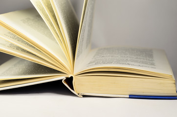 An open book isolated on white