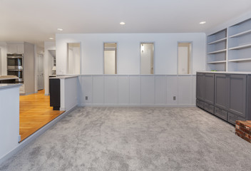 Family room painted, carpeted and cleaned