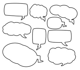 speech bubbles outline  vector symbol icon design
