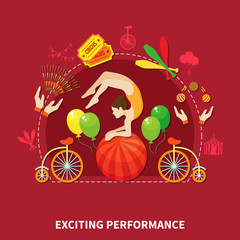 Exciting perfomance design vector illustration