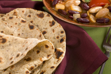 Chapatis and Vegetable Curry