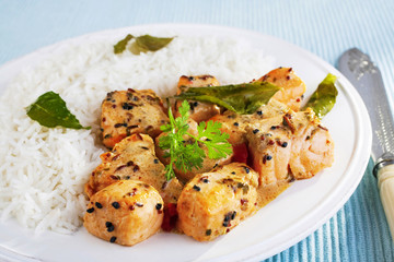 Fish Curry and Rice