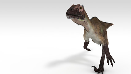 Fototapeta premium 3d illustration of the utahraptor isolated on white