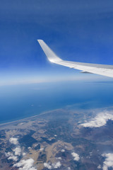 Fototapeta na wymiar Aerial View from Window Plane
