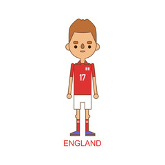 National england soccer football player vector illustration