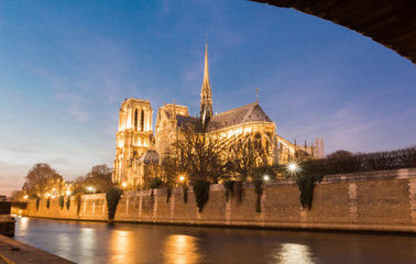 Fototapeta na wymiar The Notre Dame cathedral ,Paris, France