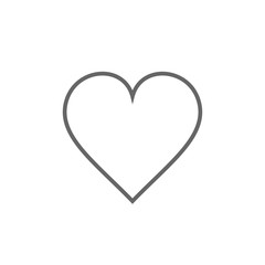 Heart icon outline, vector.