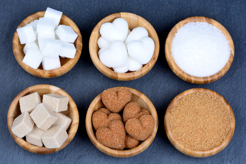 Sugar in a bamboo bowls