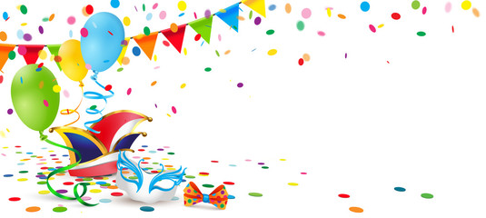 Banner mit Fasching Kulisse und Textfreiraum