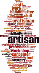 Obraz premium Artisan word cloud concept. Vector illustration