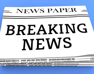 Breaking News Means Current Newspapers 3d Rendering