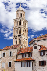 Fototapeta na wymiar Sights of Croatia. Beautiful city Split. Croatian paradise. Diocletian palace.