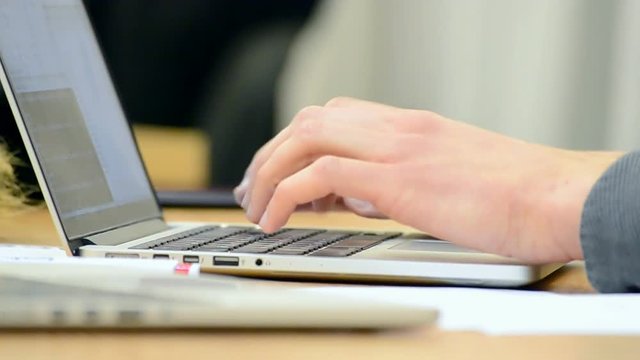 student working with computer, technology diversity