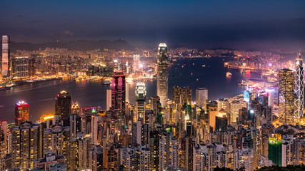 Naklejka premium 香港の夜景