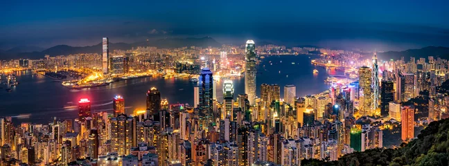 Foto op Plexiglas 香港の夜景 © hit1912