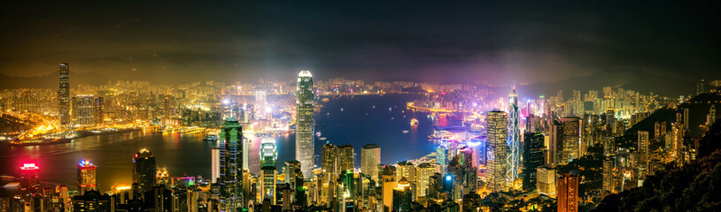 Obraz premium 香港の夜景