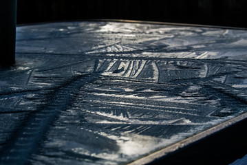 Frost on glass
