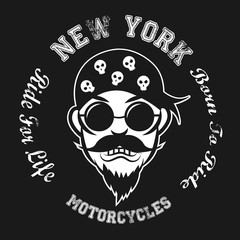 Motorcycle Club Logo. Vector Illustration