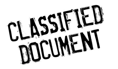 Classified Document rubber stamp. Grunge design with dust scratches. Effects can be easily removed for a clean, crisp look. Color is easily changed.