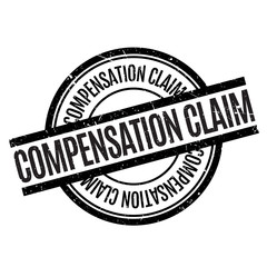 Compensation Claim rubber stamp. Grunge design with dust scratches. Effects can be easily removed for a clean, crisp look. Color is easily changed.