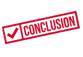 Fototapeta premium Conclusion rubber stamp. Grunge design with dust scratches. Effects can be easily removed for a clean, crisp look. Color is easily changed.