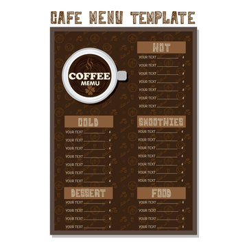 menu cafe template poster template