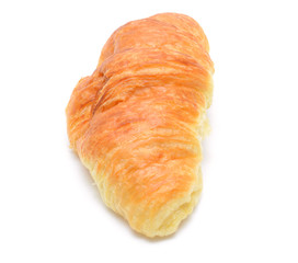 Fresh and tasty croissant on the white background