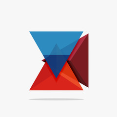 Blank triangle layout business template