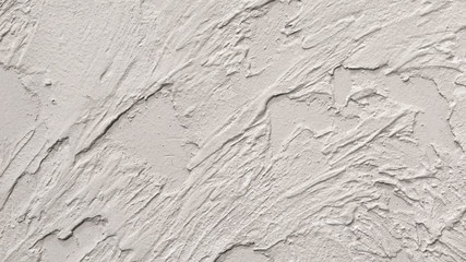 White Plastered Wall Fragment. Handmade Abstract Pattern Background Texture