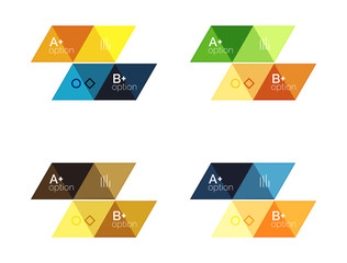 Set of vector triangle geometric infographic