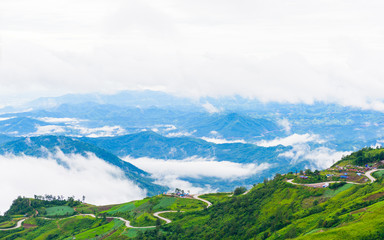Fototapeta premium Mountain road at ( phu tubberk) in Phu Hin Rong Kla National Par