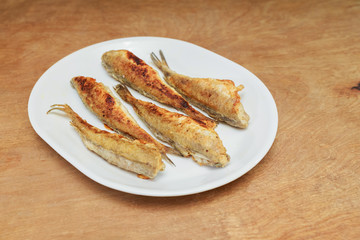 delicious crispy fried capelin