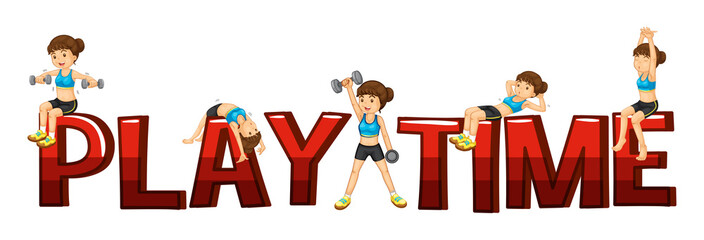 Font design for word play time