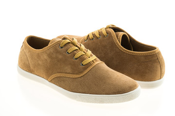 Brown leather shoes