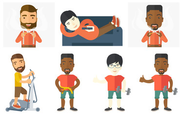 Vector set of sport characters.