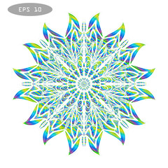 Mandala Coloring Illustration 4