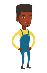 Smiling african-american farmer.