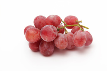 bunch of grapes on white background