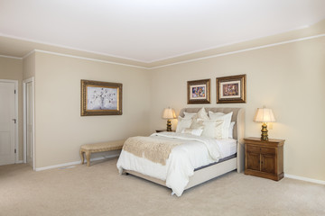 Traditional Bedroom interior in beige