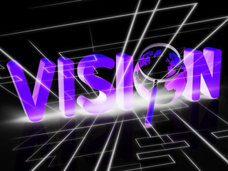 Vision Word Shows Missions Plan 3d Rendering