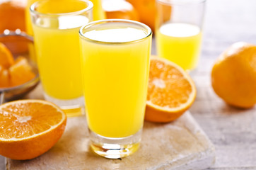 Orange drink in a glass