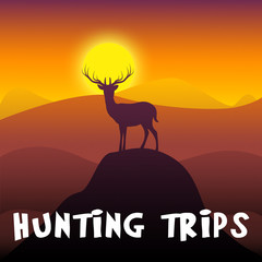 Hunting Trips Shows Hunt Tour 3d Illustration