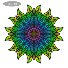 Mandala Coloring Illustration 3