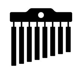 Mark tree or bar chime / chimes musical instrument flat icon for music apps and websites