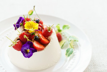 dessert with berries