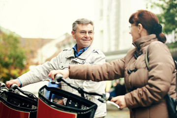 Senior couple in the city