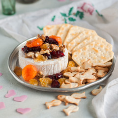 Dried Fruit, Walnut and Honey Baked Brie