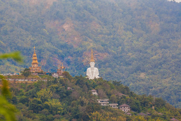 Big White buddha statue