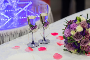 Two glasses wedding
