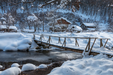 Ribaritsa, winter landscape, Bulgaria